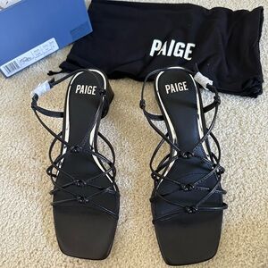 PAIGE Elegant Black Strappy Sandals